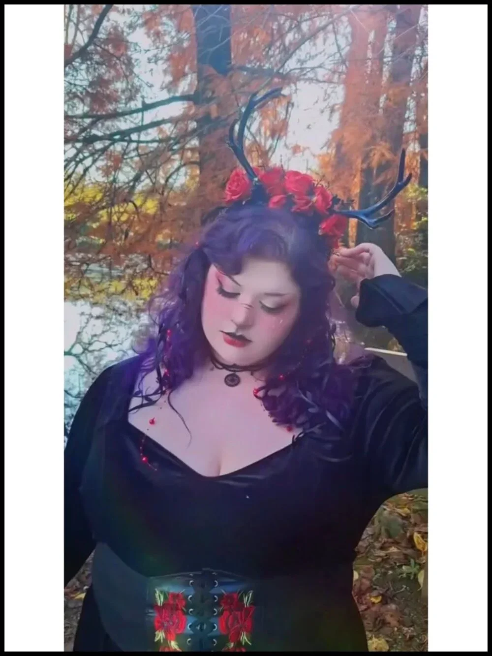 Reindeer Antler Headband Flower Crown Fairy Cosplay Headpiece Women